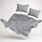 Premium Embossed Grey Bedsheet with 2 Pillow Covers