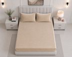 Velvet Solid Winter Bedsheet for Double Bed King Size with 2 Pillow Covers