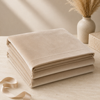 Velvet Solid Winter Bedsheet for Double Bed King Size with 2 Pillow Covers