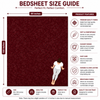 Premium Embossed Red Bedsheet with 2 Pillow Covers