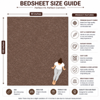 Premium Embossed Light Brown Bedsheet with 2 Pillow Covers
