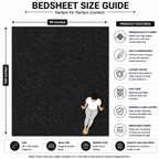 Premium Embossed Dark Grey Bedsheet with 2 Pillow Covers