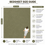 Premium Embossed Light Green Bedsheet with 2 Pillow Covers