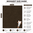 Premium Embossed Brown Bedsheet with 2 Pillow Covers