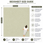 Premium Embossed Cream Bedsheet with 2 Pillow Covers
