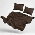 Premium Embossed Brown Bedsheet with 2 Pillow Covers
