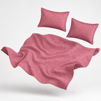 Premium Embossed Pink Bedsheet with 2 Pillow Covers