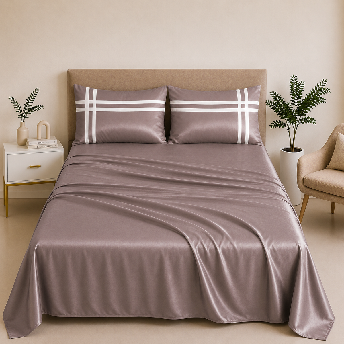 Double Bedsheet with 2 Pillow Covers