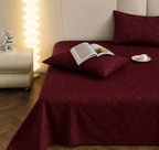 Premium Embossed Red Bedsheet with 2 Pillow Covers