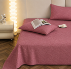 Premium Embossed Pink Bedsheet with 2 Pillow Covers