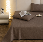 Premium Embossed Light Brown Bedsheet with 2 Pillow Covers