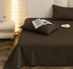 Premium Embossed Brown Bedsheet with 2 Pillow Covers