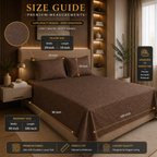 Premium Embossed Light Brown Bedsheet with 2 Pillow Covers