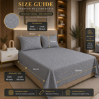 Premium Embossed Grey Bedsheet with 2 Pillow Covers