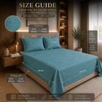 Premium Embossed Blue Bedsheet with 2 Pillow Covers