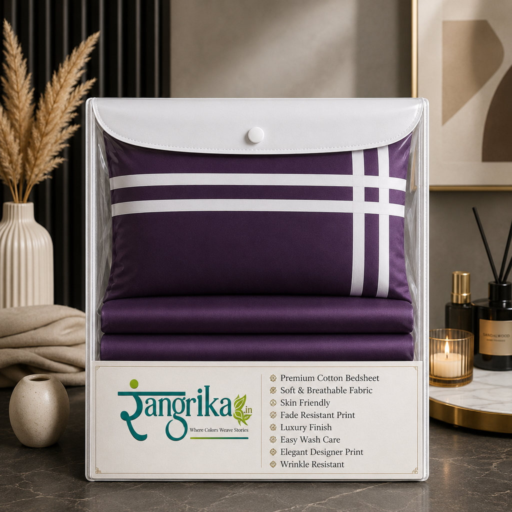 Double Bedsheet with 2 Pillow Covers