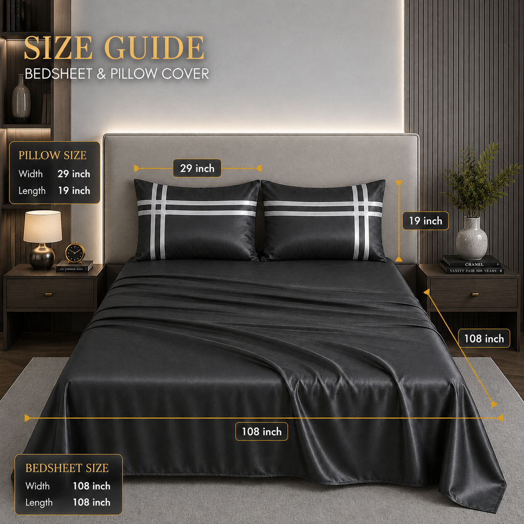 Double Bedsheet with 2 Pillow Covers