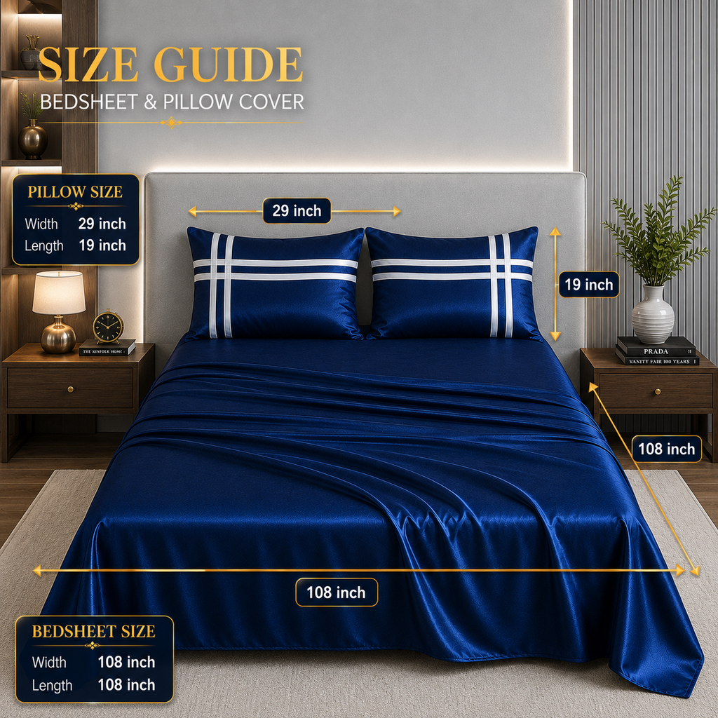 Double Bedsheet with 2 Pillow Covers