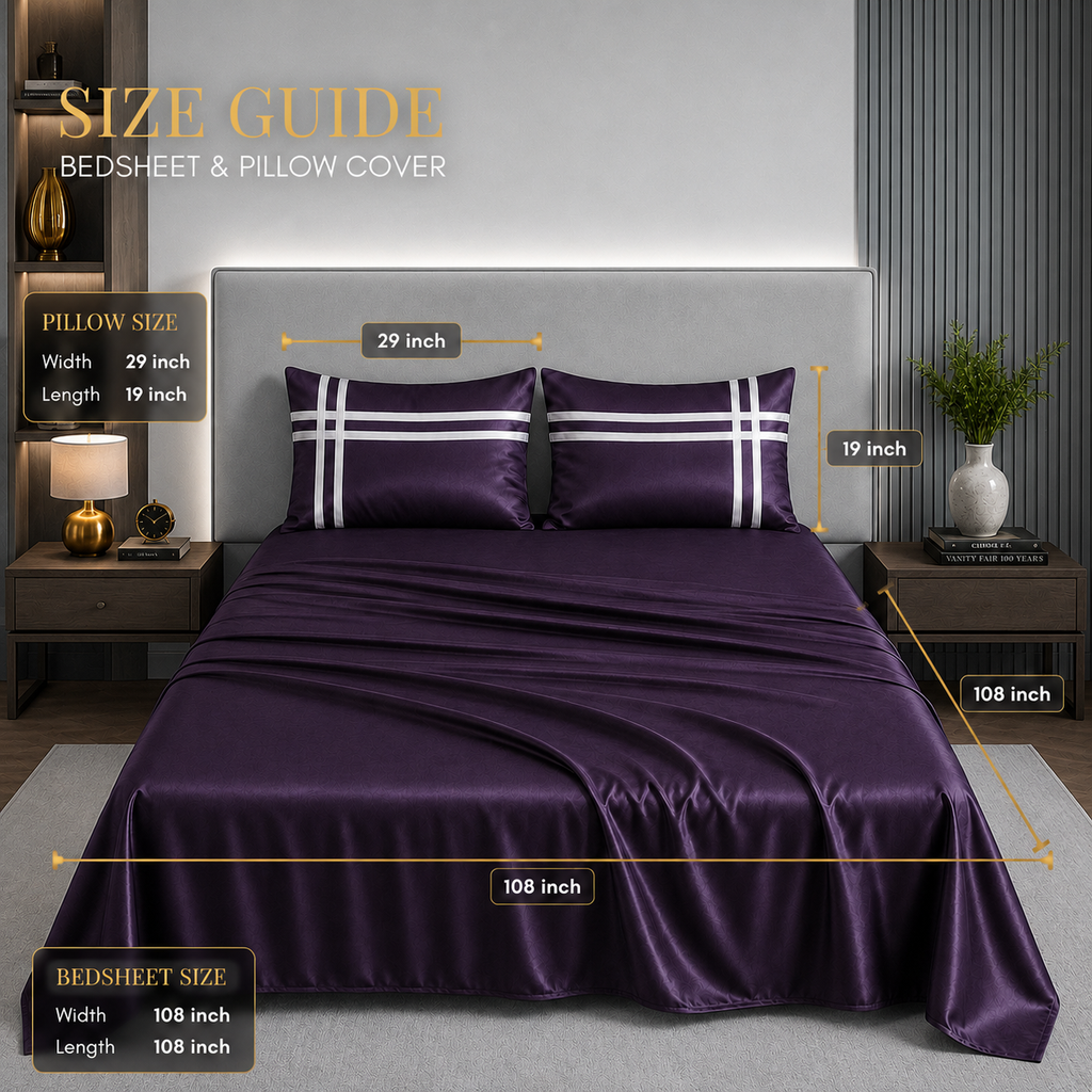 Double Bedsheet with 2 Pillow Covers