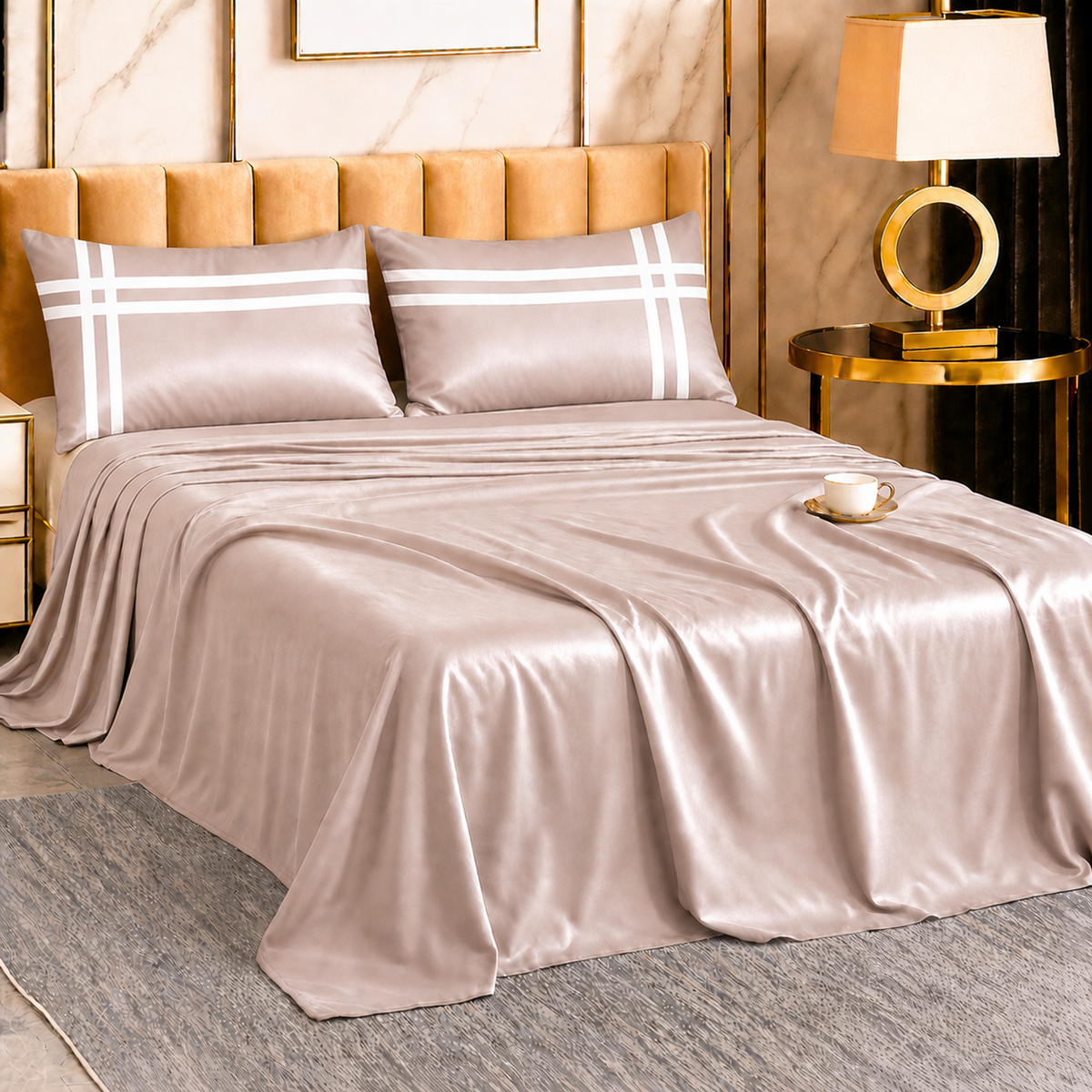 Double Bedsheet with 2 Pillow Covers