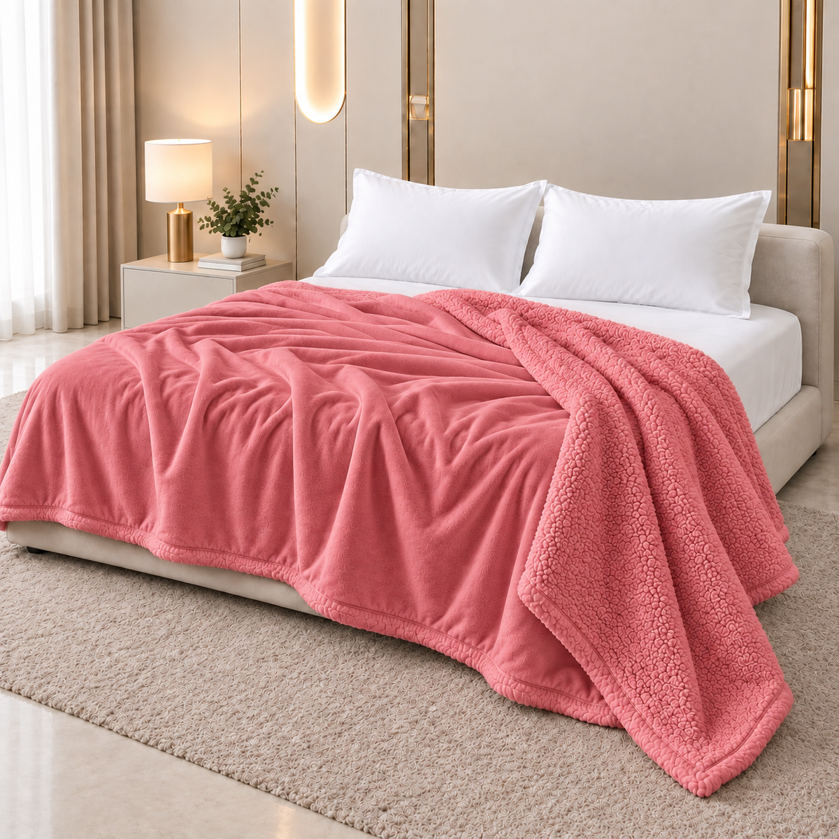 Ultra Soft Mink Touch AC Blanket - Pink