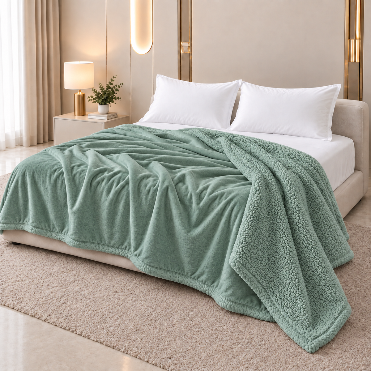 Ultra Soft Mink Touch AC Blanket - Green