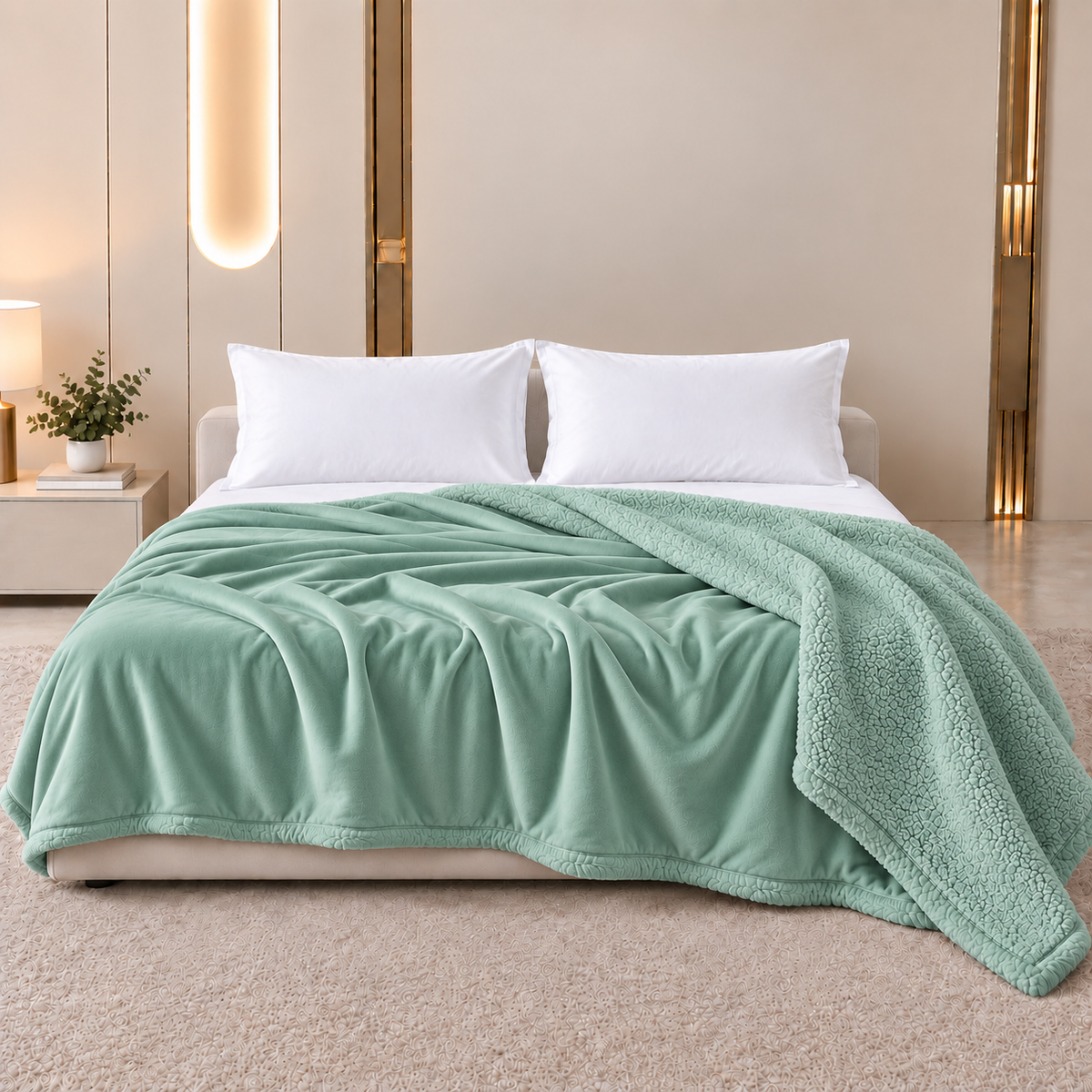 Ultra Soft Mink Touch AC Blanket - Green
