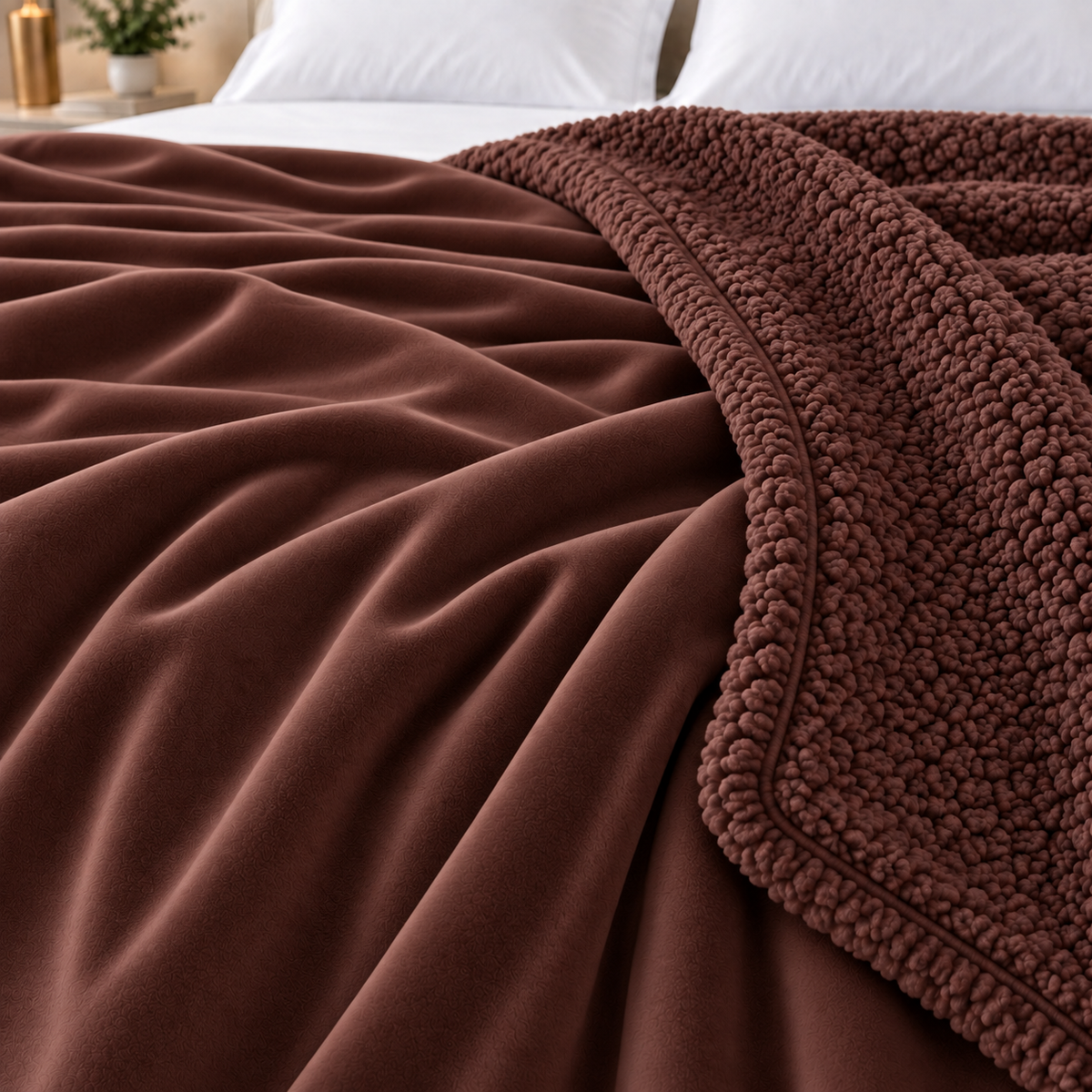 Ultra Soft Mink Touch AC Blanket - Brown