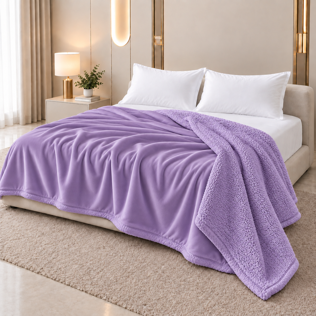 Ultra Soft Mink Touch AC Blanket - Purple