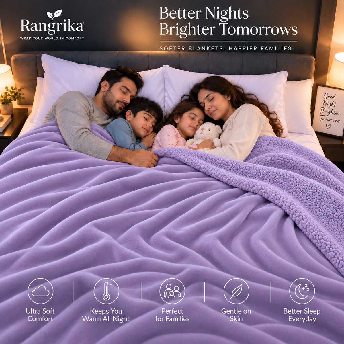 Ultra Soft Mink Touch AC Blanket - Purple