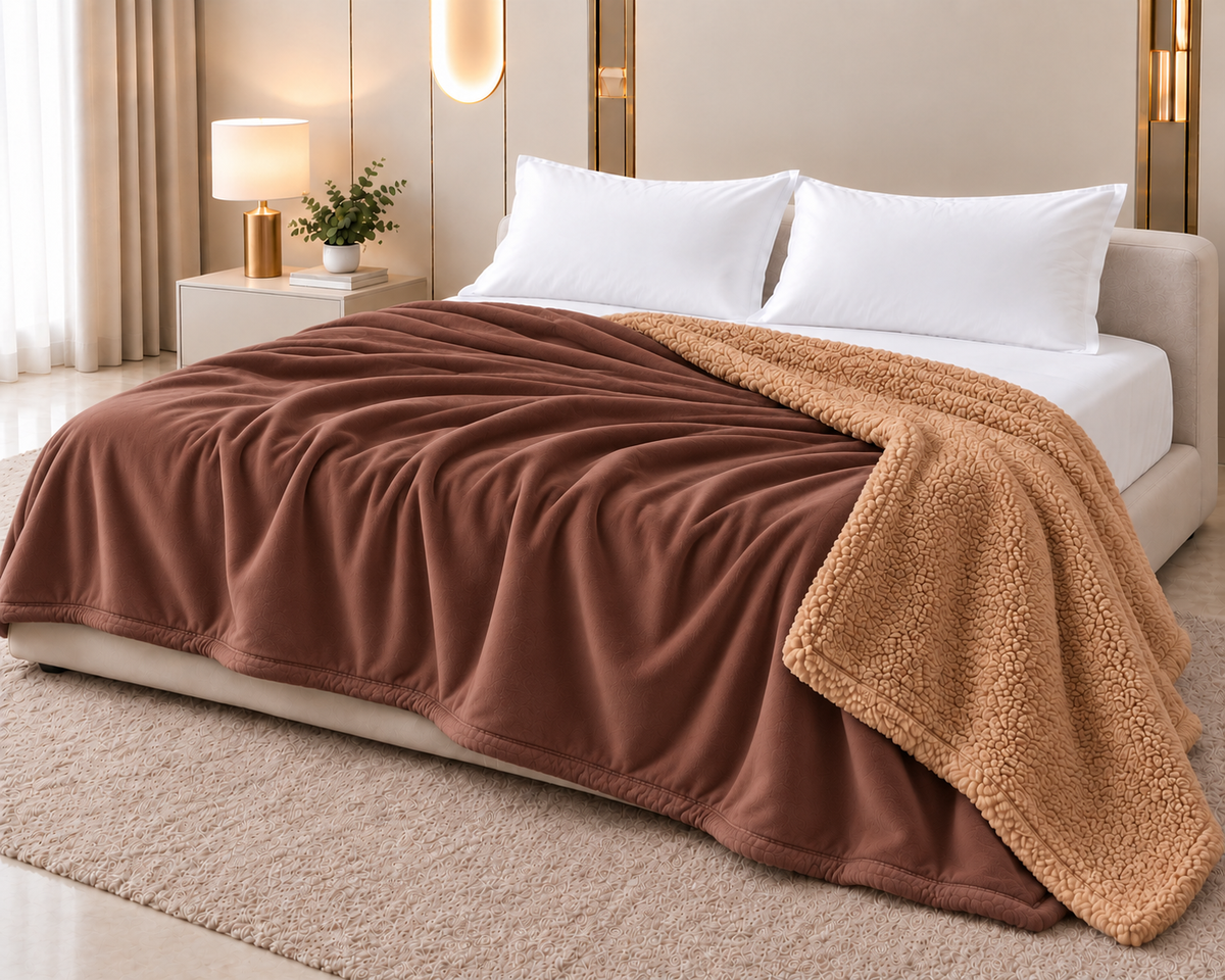 Ultra Soft Mink Touch AC Blanket - Beige