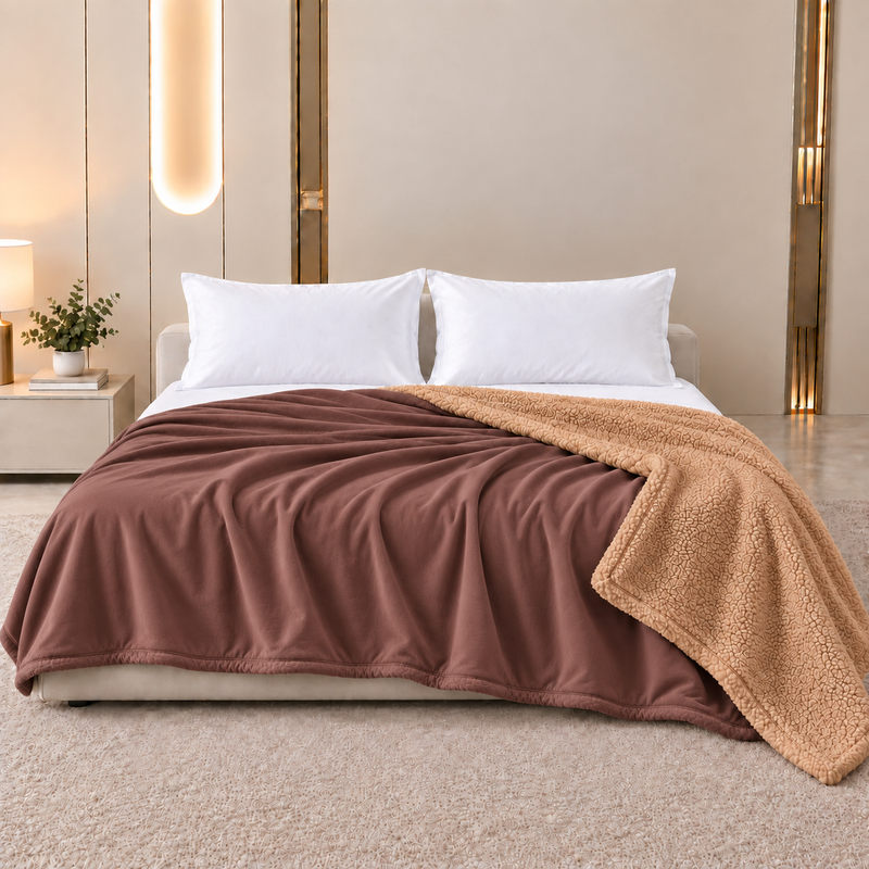 Ultra Soft Mink Touch AC Blanket - Beige